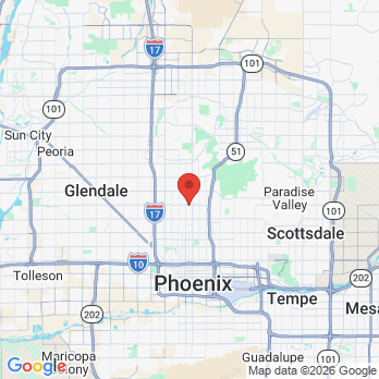 Map to Phoenix Biological Dentistry office in Phoenix, AZ