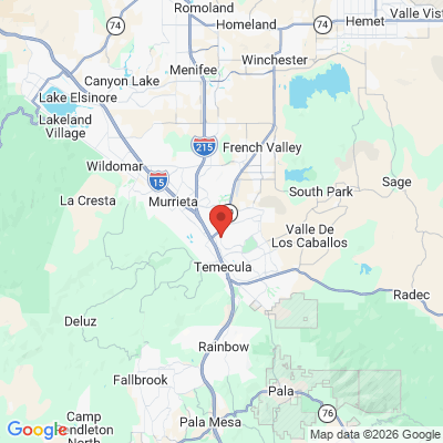 Map to Dr Ruby Ann Dollins DDS (aka Bel Villaggio Dental) office in Temecula, CA