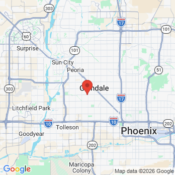 Map to A to Z Dental, PLLC office in Glendale, AZ
