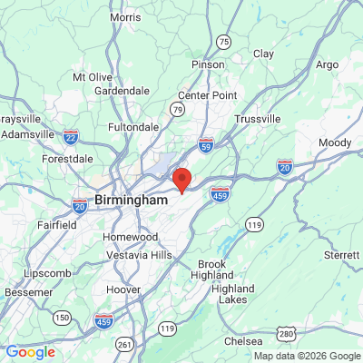 Map to  office in Birmingham, AL
