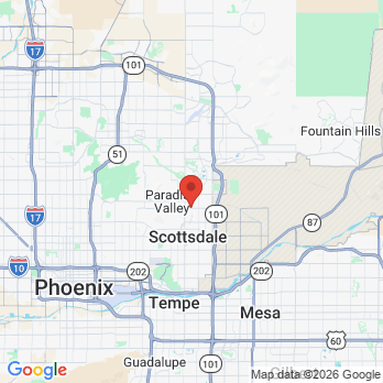 Map to Radiant Family Dentistry office in Scottsdale, AZ