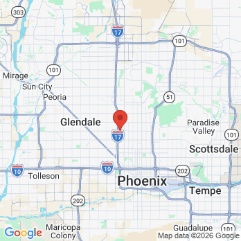 Map to Desert Sage Family Dental office in Phoenix, AZ