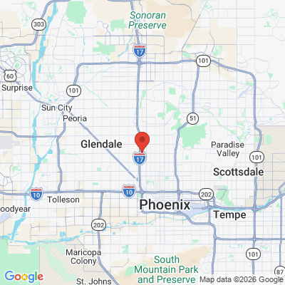 Map to Treon Dental office in Phoenix, AZ