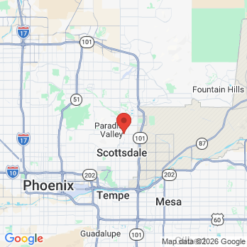 Map to Mark H. Ryan, DDS office in Scottsdale, AZ