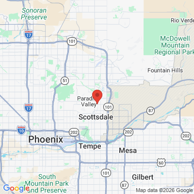 Map to Alpers Family and Cosmetic Dentistry office in Scottsdale, AZ