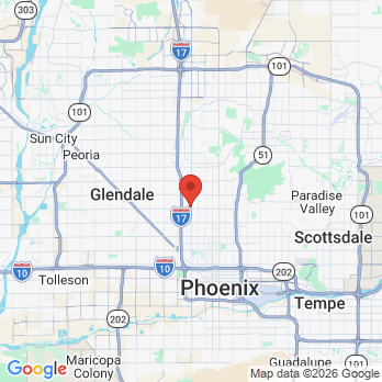 Map to Gentle Hands Dentistry office in Phoenix, AZ