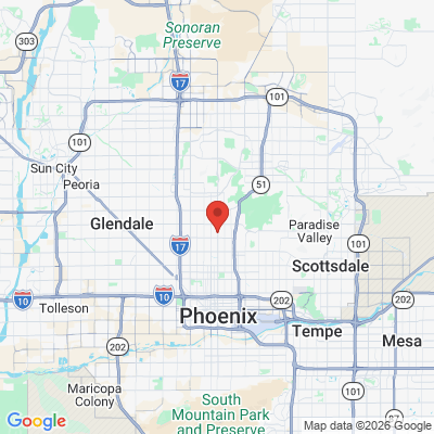 Map to Central Valley Dentistry office in Phoenix, AZ