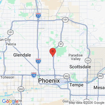 Map to North Mountain Dentistry office in Phoenix, AZ