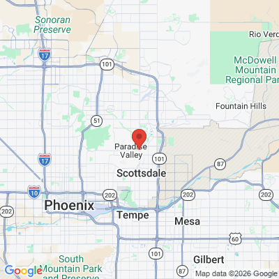 Map to Woodruff Dental office in Scottsdale, AZ