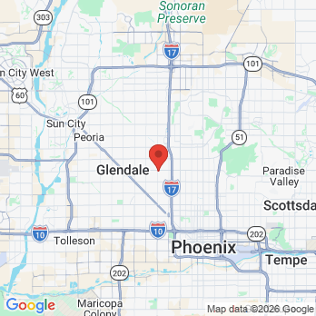 Map to Hermosa Dental & Orthodontics office in Phoenix, AZ