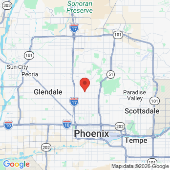 Map to North Phoenix Family Dentistry office in Phx, AZ