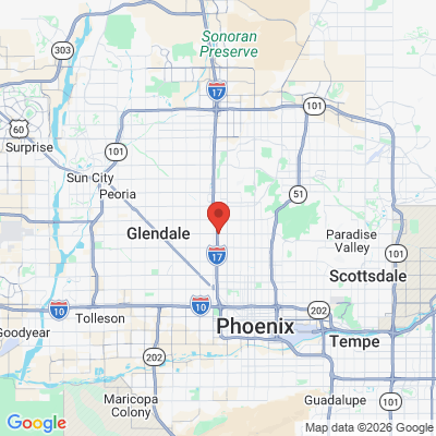 Map to Family Dental Care Phoenix, LLC office in Phoenix, AZ