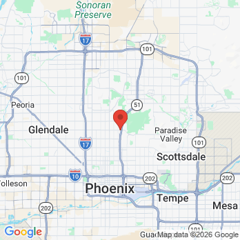 Map to Luxe Smile Dental Studio office in Phoenix, AZ