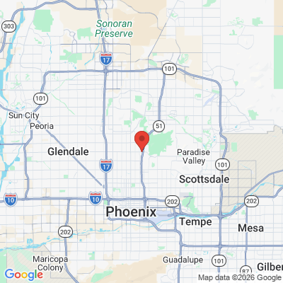 Map to Luxe Smile Dental Studio office in Phoenix, AZ