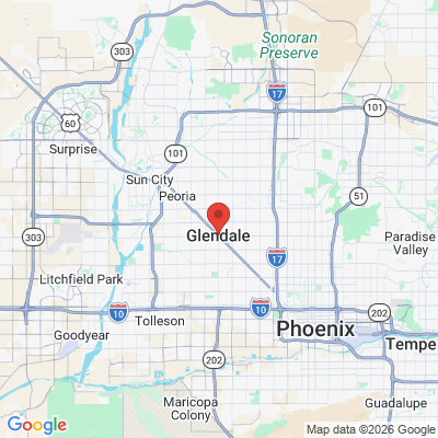 Map to  office in Glendale, AZ