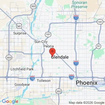 Map to 75th office in Glendale, AZ