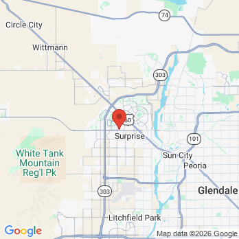 Map to Surprise Oral and Implant Surgery office in Surprise, AZ