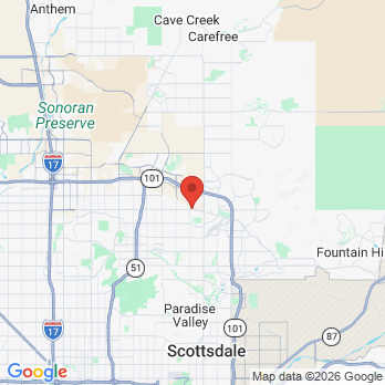 Map to Trans Zen Dental  office in Scottsdale, AZ