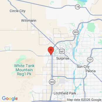 Map to RGC Dentistry office in Surprise, AZ