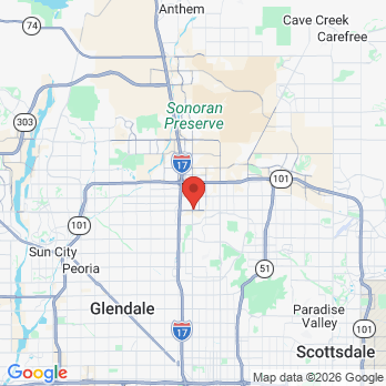 Map to Westwind Dental Bell office office in Phoenix, AZ