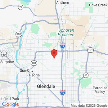 Map to Bell Park Dental office in Glendale, AZ