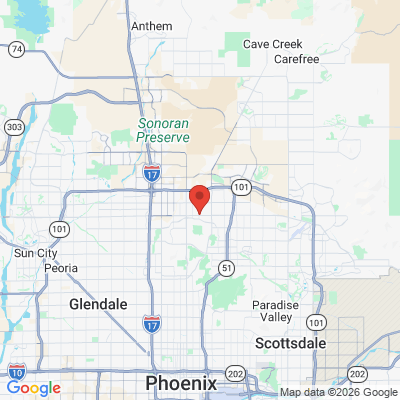 Map to Lookout Mountain Family Dentistry office in Phoenix, AZ