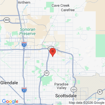 Map to Birk Family Dentistry office in Phoenix, AZ