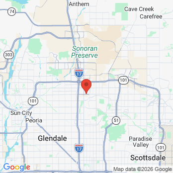 Map to Famliy Dentistry office in Phoenix, AZ