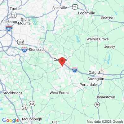Map to  office in Conyers, GA