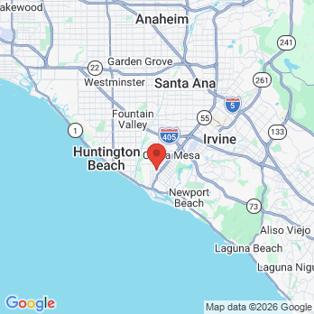 Map to NEWPORT SMILES DENTAL SPA office in Costa Mesa, CA