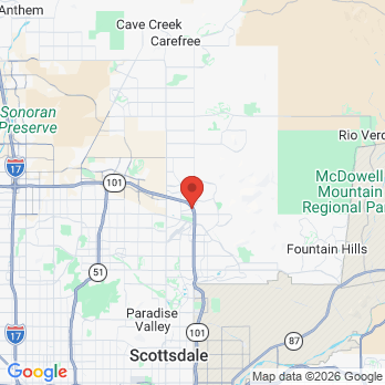 Map to Princess Center Dentistry office in Scottsdale, AZ
