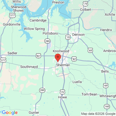 Map to  office in Sherman, TX