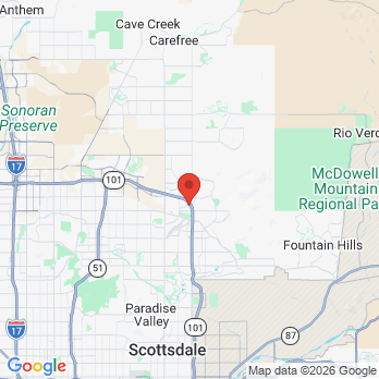 Map to TKO Dentistry office in Scottsdale, AZ
