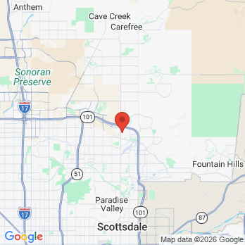 Map to Pure Smiles Center for Advanced Dentistry office in Scottsdale, AZ