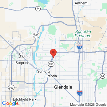 Map to Crowley Family Dentistry office in Phoenix, AZ