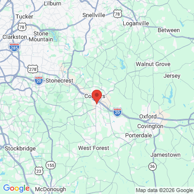 Map to  office in Conyers, GA