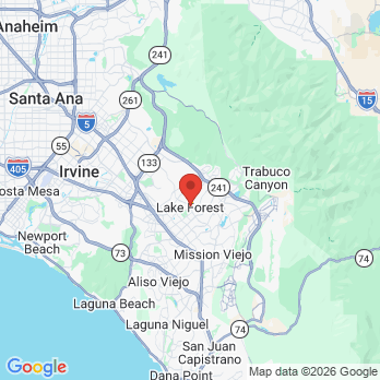 Map to Lake Forest Dental Center office in Lake Forest, CA