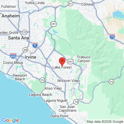Map to Lake Forest Dental Health Care office in Lake Forest, CA