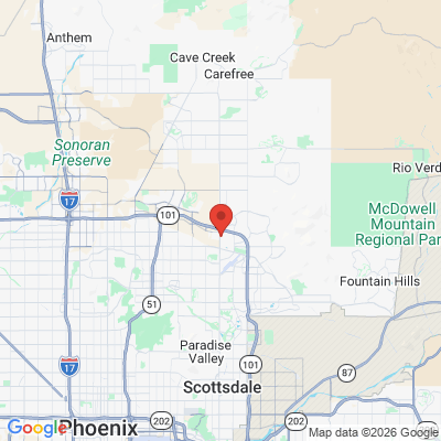 Map to S&C Dental office in Scottsdale, AZ