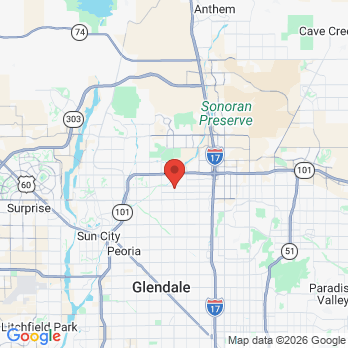 Map to Legacy Dental Group office in Glendale, AZ