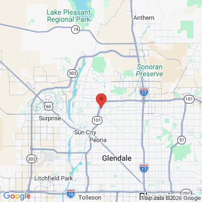 Map to Cambridge Dental office in Glendale, AZ