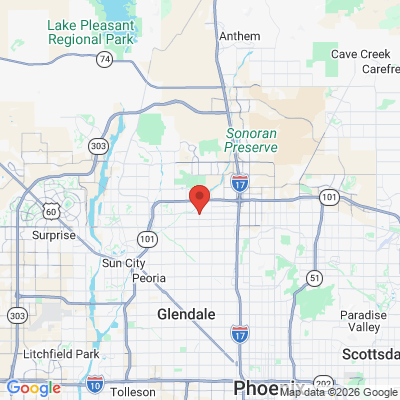 Map to Family & Cosmetic Dental PLLC office in Glendale, AZ