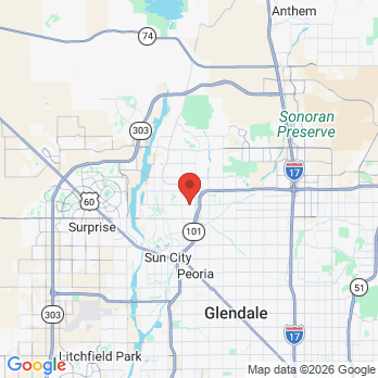 Map to Mondlick Perio office in Peoria, AZ