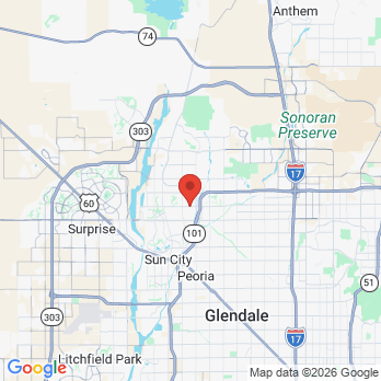 Map to Westbrook Village Dental office in Peoria, AZ