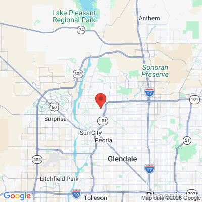 Map to Westbrook Village Dental office in Peoria, AZ