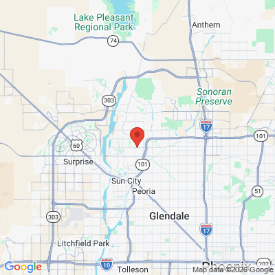 Map to Stanley Dental office in Peoria, AZ