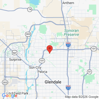 Map to Arrowhead Ranch Dentistry office in Glendale, AZ