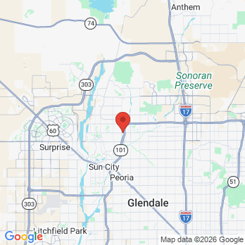 Map to CR Smiles Dental Implant Center office in Glendale, AZ