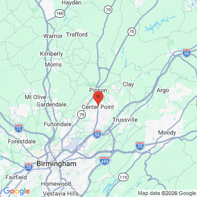 Map to  office in Birmingham, AL