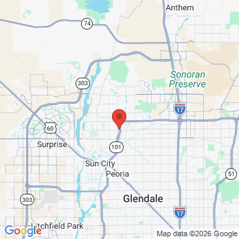 Map to Union Hills Family Dentistry office in Glendale, AZ